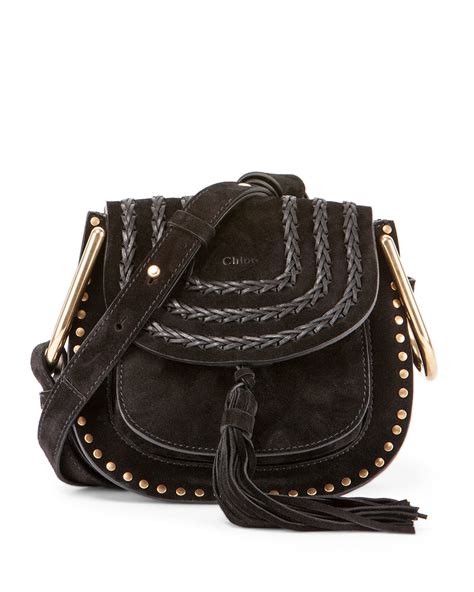 chloe mini hudson black suede|Chloe Hudson Mini Suede Shoulder Bag, Black .